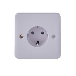 Schneider Electric Lisse White moulded - unswitched socket - schuko - 16 A - 230 V - 1 gang - white - GGBL3016A1